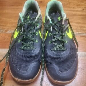 Nike Metcon 1 Shoes Mens Size 10 Black Volt Camo Gum Training CrossFit Flywire